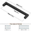 6 Manijas Negro Mate para Gabinetes 7.559in Acero Inox