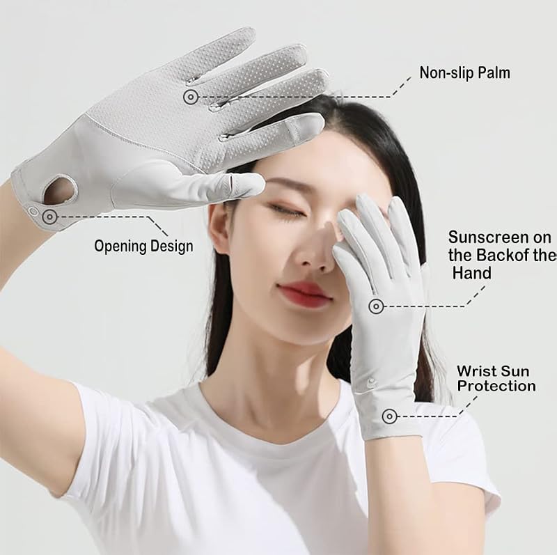 Guantes conducción mujer UPF 50 tactil verano
