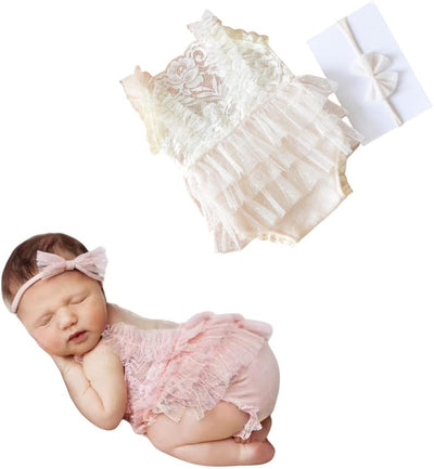Traje foto recién nacida niña princesa encaje