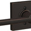 Manilla puerta moldura Collins cerradura paso bronce