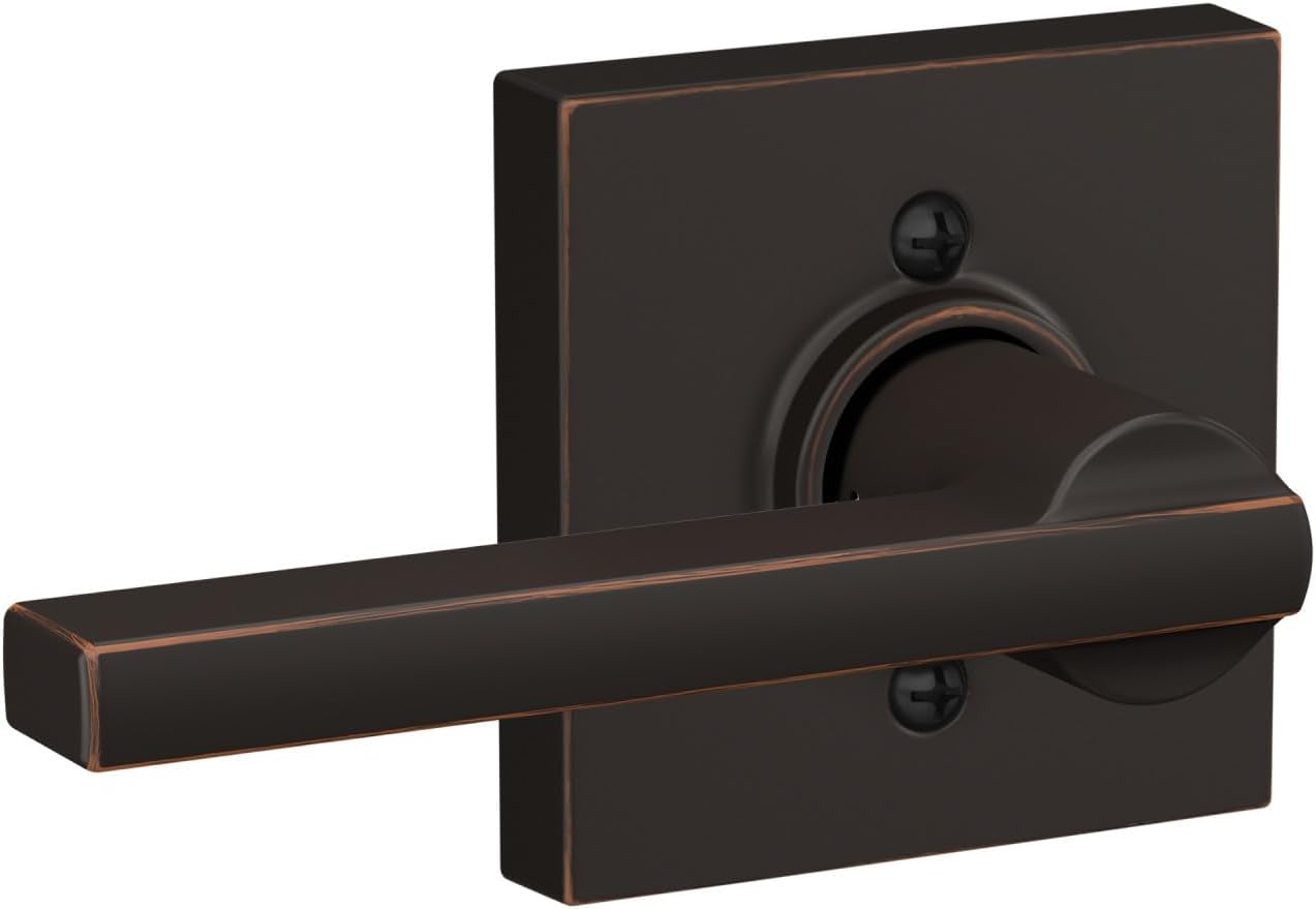 Manilla puerta moldura Collins cerradura paso bronce