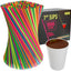 Palitos altos de plástico para café de 7 pulgadas neón