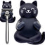 Organizador portacepillas gatos baño negro