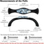 4 Pomas Mármol Azul 5.6pulg Cristal ABS Ondulado Negro