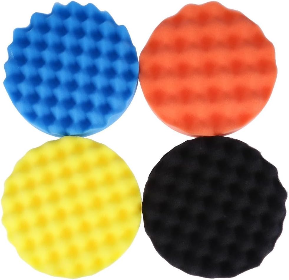 Kit 4 almohadillas espuma onda suave para pulir auto