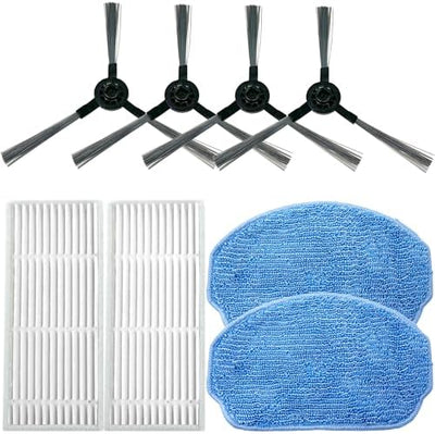 Repuesto vacío robot aspiradora 2 almohadillas 4 cepillos 2 filtros HEPA