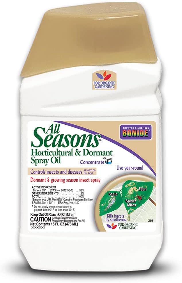 Aceite hortícola spray 16oz prevención enfermedades y insectos