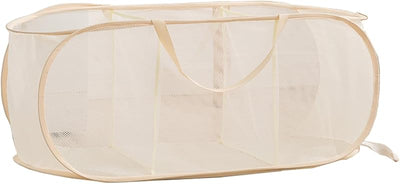 Cesta malla lavandería 3 compartimentos plegable