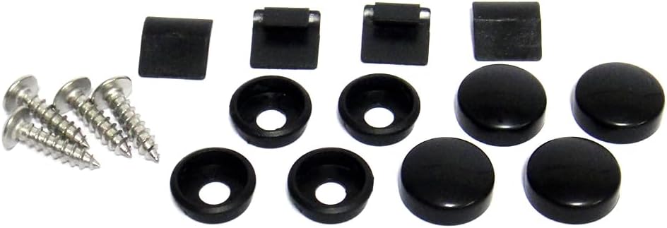2 Pzas Marco Placa Matrícula USA Fibra Carbono Negro