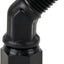 Adaptador 4AN Hembra a Macho Flare Aluminio Negro