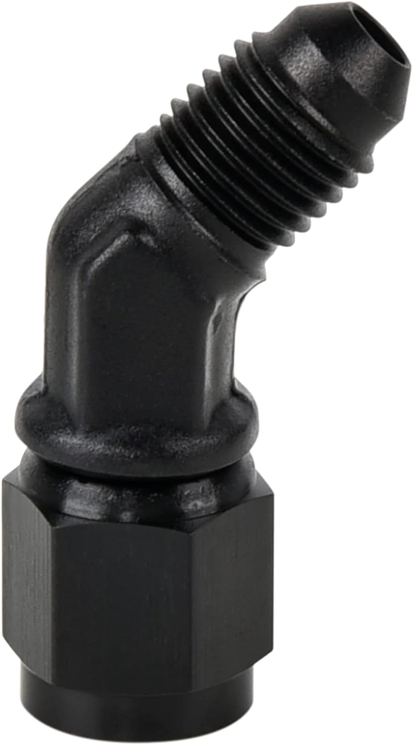 Adaptador 4AN Hembra a Macho Flare Aluminio Negro