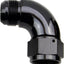 Adaptador codo aluminio negro 90 grados AN16