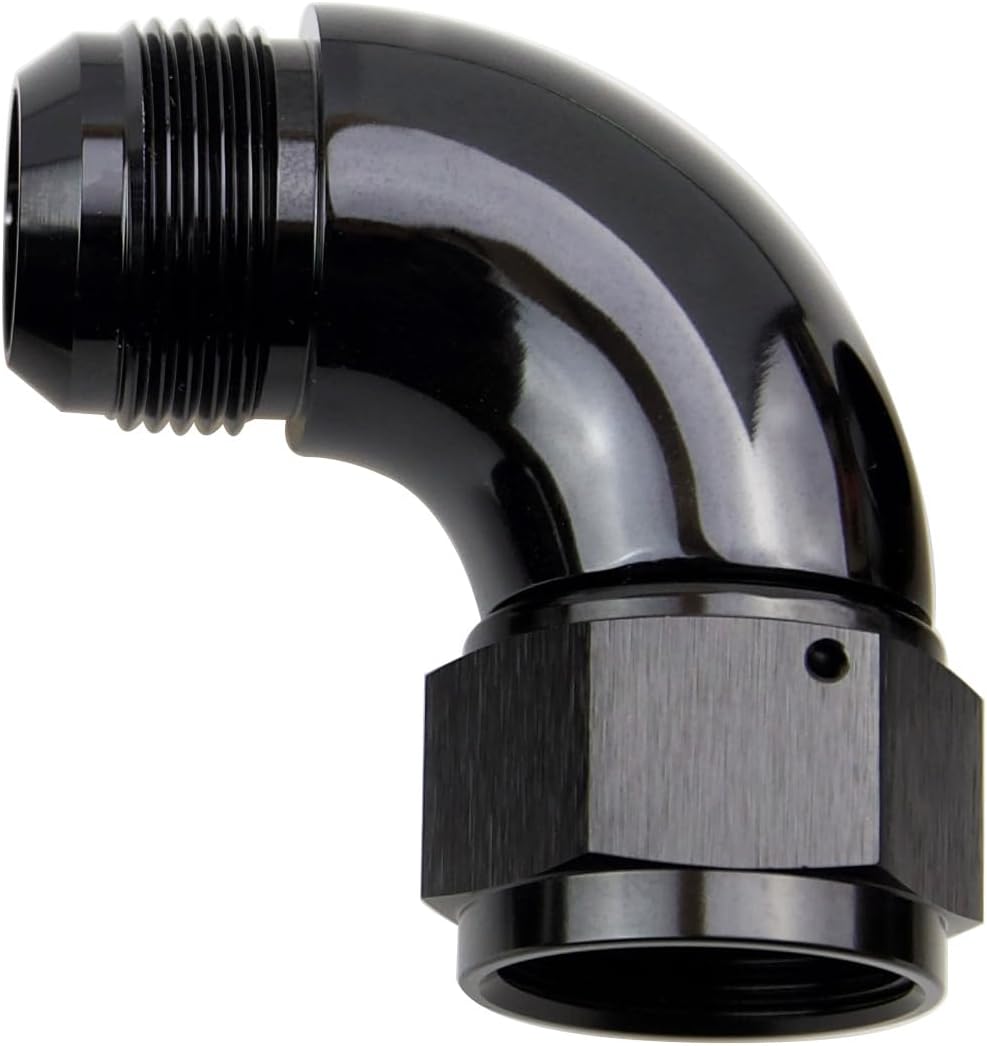 Adaptador codo aluminio negro 90 grados AN16