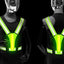 Chaleco LED recargable verde neón correas ajustables