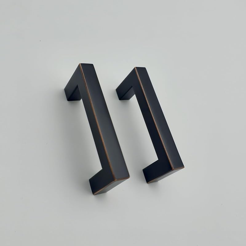 10 Tiradores Bronce 3pulg para Gabinetes Acero Inox