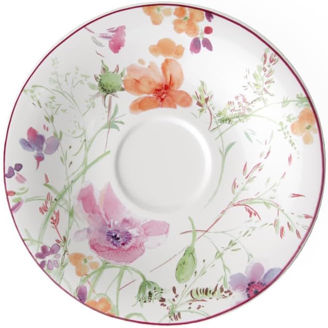 Platillo porcelana decoración flores 6.3in