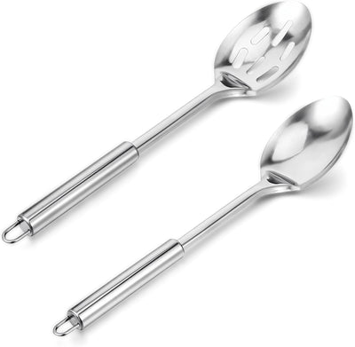 Set 2 Cucharas Acero Inox para Mezclar Servir