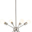 Candelabro Sputnik níquel 8 luces ajustable