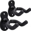 Percha pared guitarra 2 ganchos metal negro