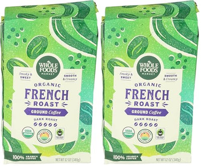 Café molido francés orgánico 12oz pack 2