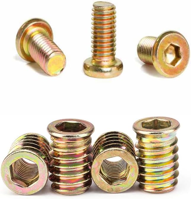 Set 10 Tuercas M10 M8 Conector Perno Hexagonal Muebles