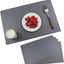 Set 4 manteles plástico gris oscuro impermeable