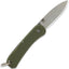 Navaja plegable EDC con llavero mango FRN verde oscuro