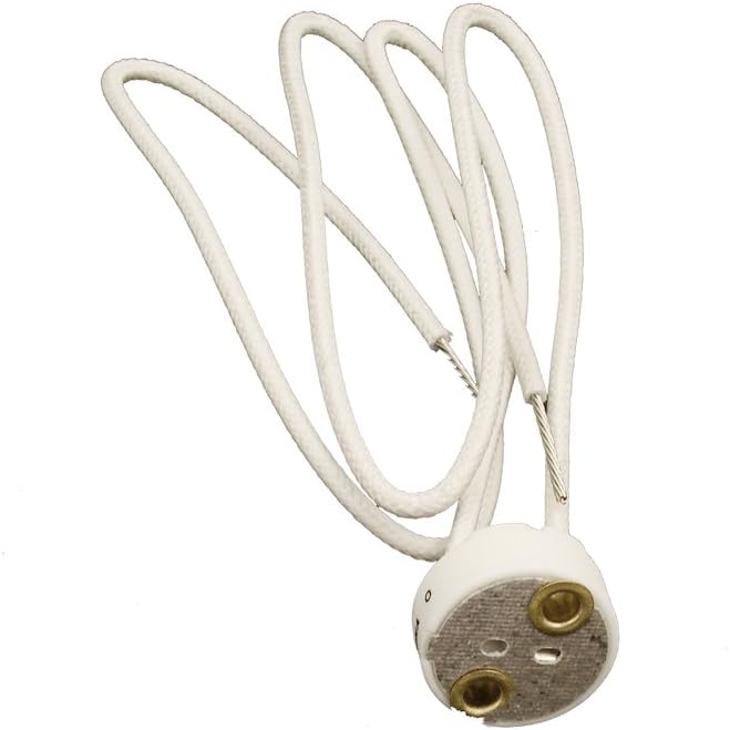 Cuerpo cerámica base bi-pin G4 G6.35 GX5.3 MR16 GZ4 MR11 blanco