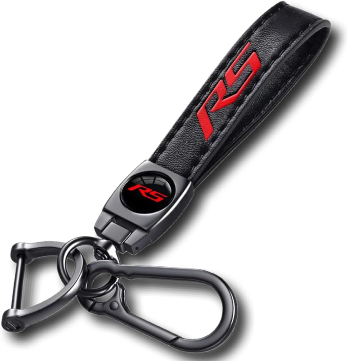 Llavero cuero coche con anilla accesorio Chevy Camaro RS
