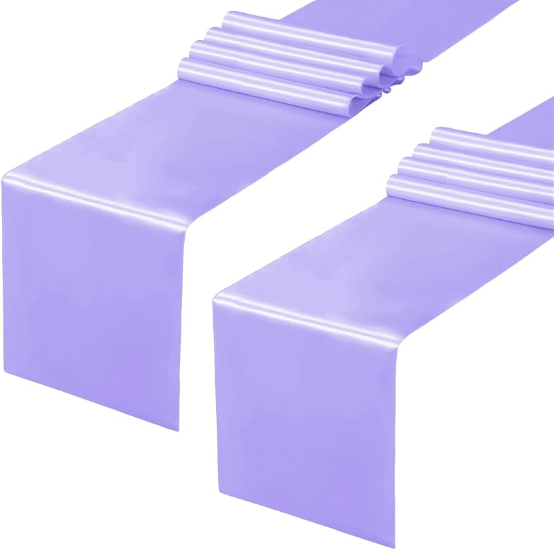 2 Caminos Mesa Satén Lavanda 12x108pulg Bodas Banquetes