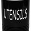 Utensilios cocina fondo acolchado negro