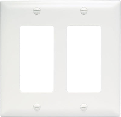 Placa decorativa pared 2 bandas blanco tamaño chico