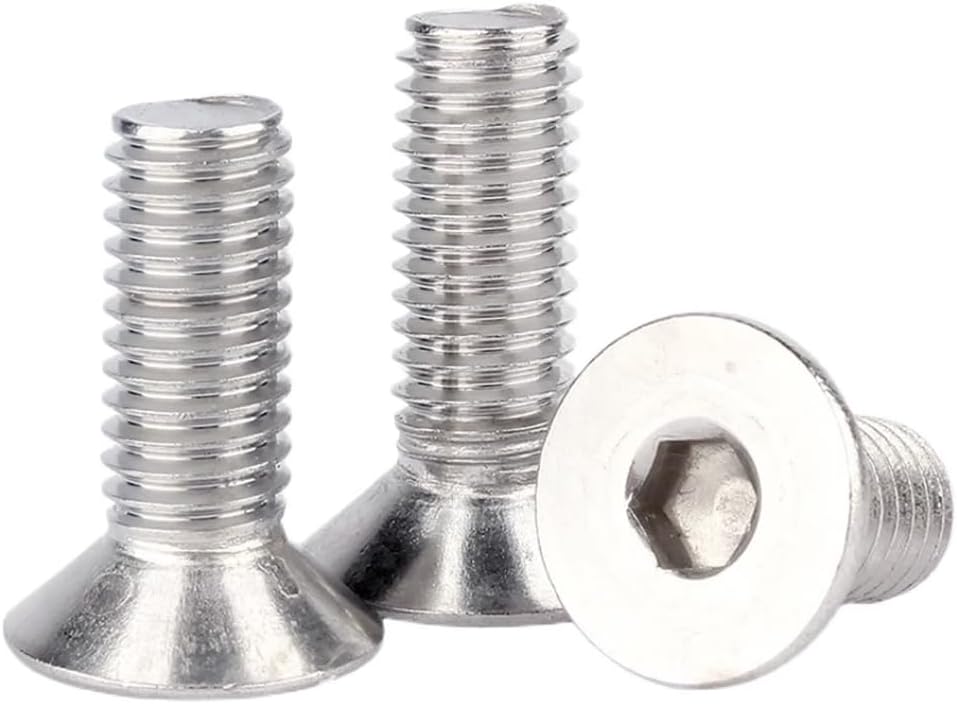 Tornillos M3x12mm acero inox brillante cabeza plana