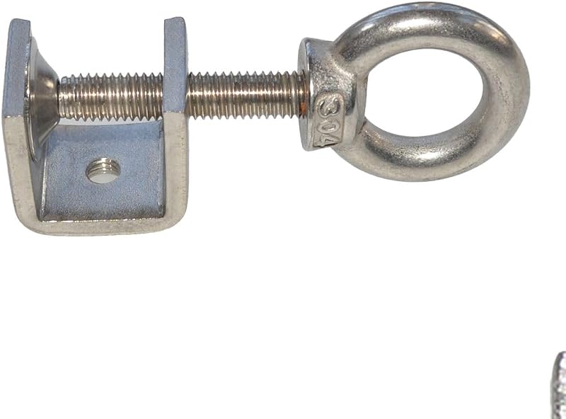 2 Abrazaderas C Acero Inox 304 con Anillo 0.787pulg