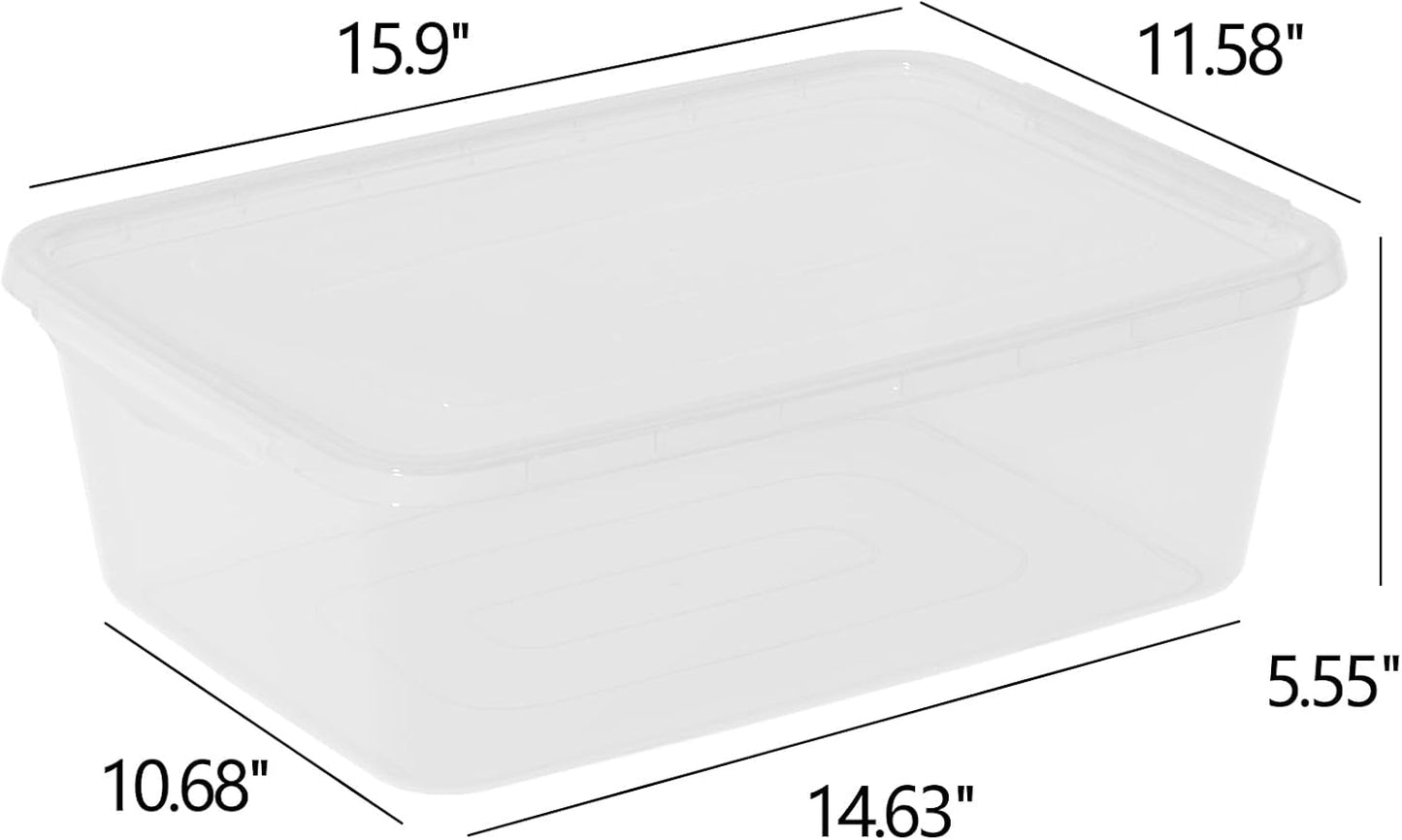 2 Cajas Almacenamiento 16L Tapas Cierre para Masa Pizza