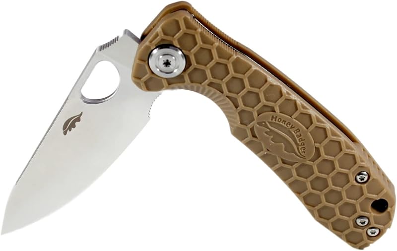 Cuchillo bolsillo hoja bronceada 3.63" mango fibra vidrio
