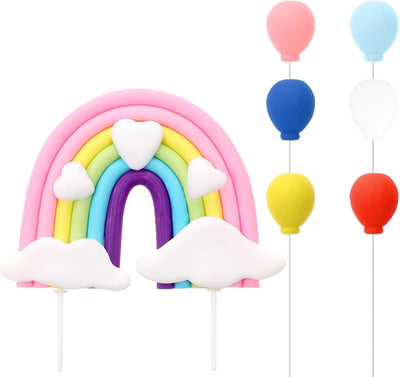 6 Globos Pastel Arcoíris para Cumpleaños