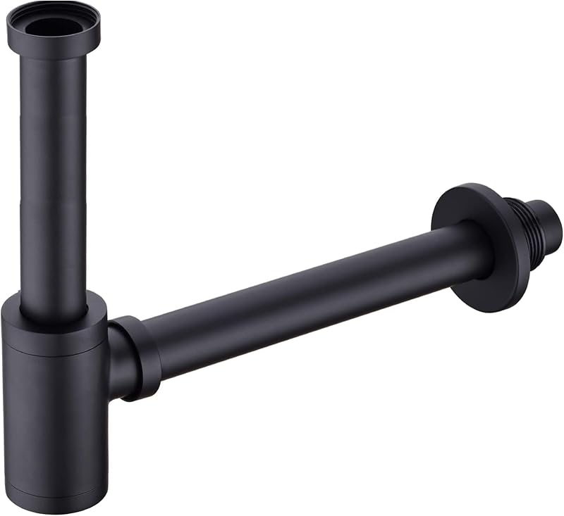 Kit trampa ajustable 4.6-8.7" drenaje fregadero negro mate
