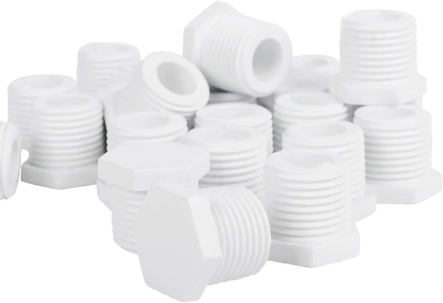 25 Tapones Drenaje 1/2pulg Plástico Blanco RV