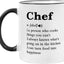 Taza café definición chef 11oz regalo cocinero