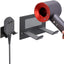 Soporte adhesivo para secador de pelo pared organizador baño negro