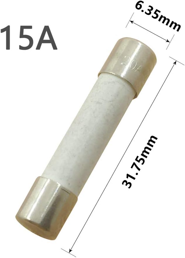 Fusible cerámica 15A 0.250x1.250pulg (pack 10)
