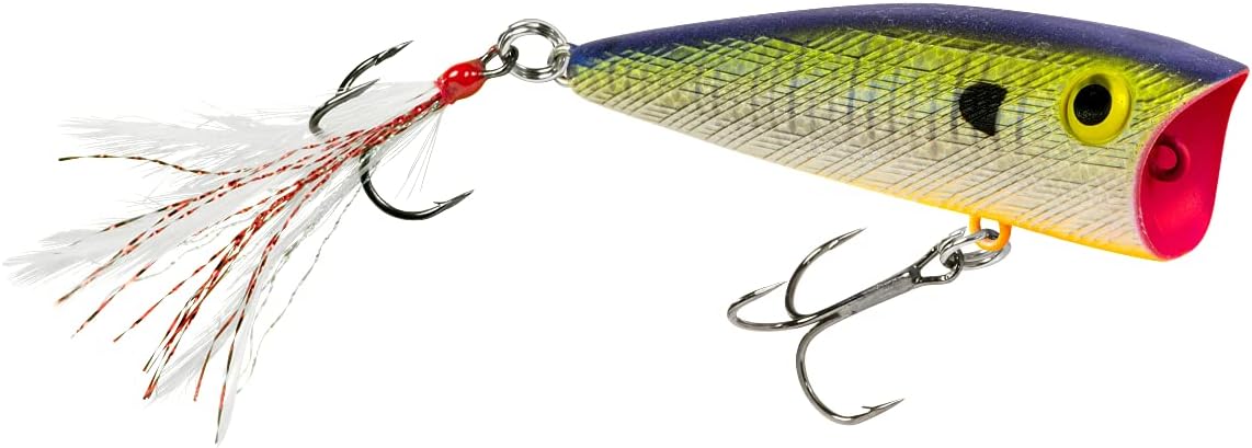 Señuelo Pop-R Topwater con plumas