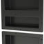 Estante ducha triple empotrado 34x16pulg negro