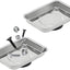 Set 2 bandejas magnéticas acero inox 3.6x2.5pulg