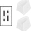 2 Pzas Perilla Interruptor Atenuación Comp Lutron