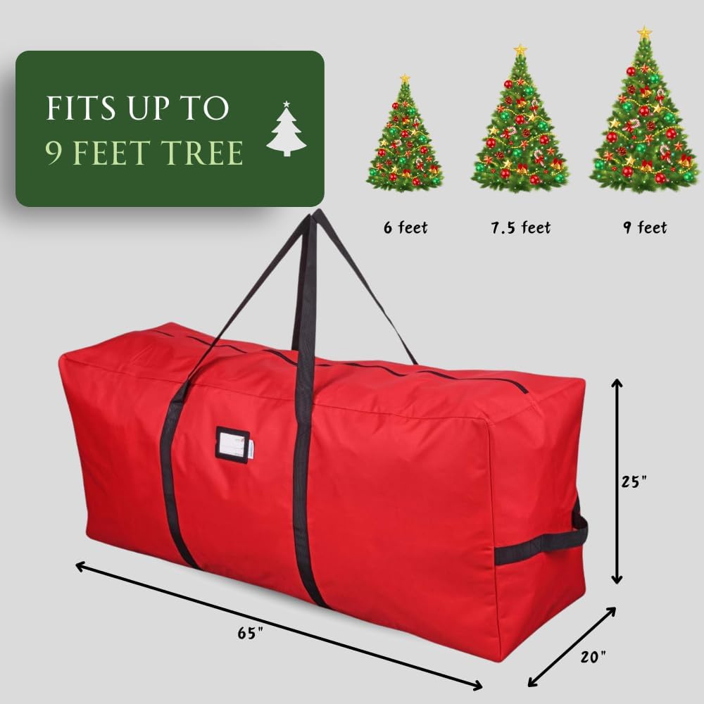 Bolsa almacenamiento árbol Navidad 25x20x65"