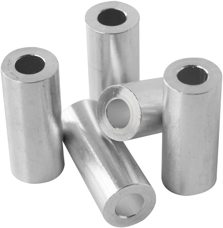 Espaciador aluminio 5/8x5/16 pulg redondo liso sin roscar