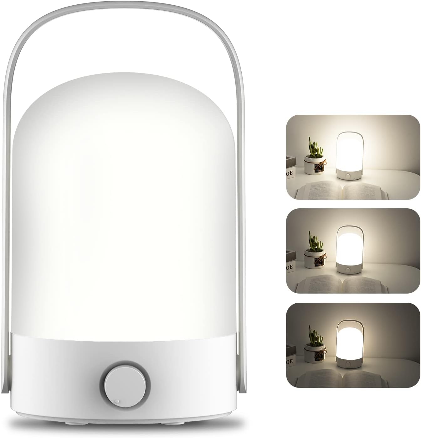 Linterna LED camping recargable con gancho para leer