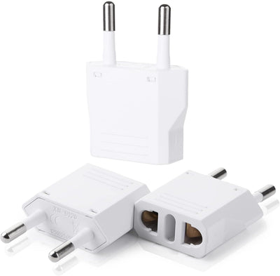 Adaptador enchufe EE.UU. a Europa tipo C pack 3